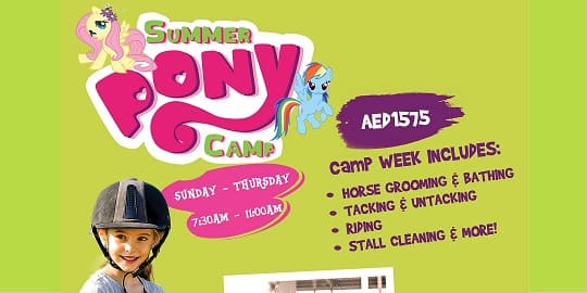  Summer Pony Camp at Al Habtoor Riding School